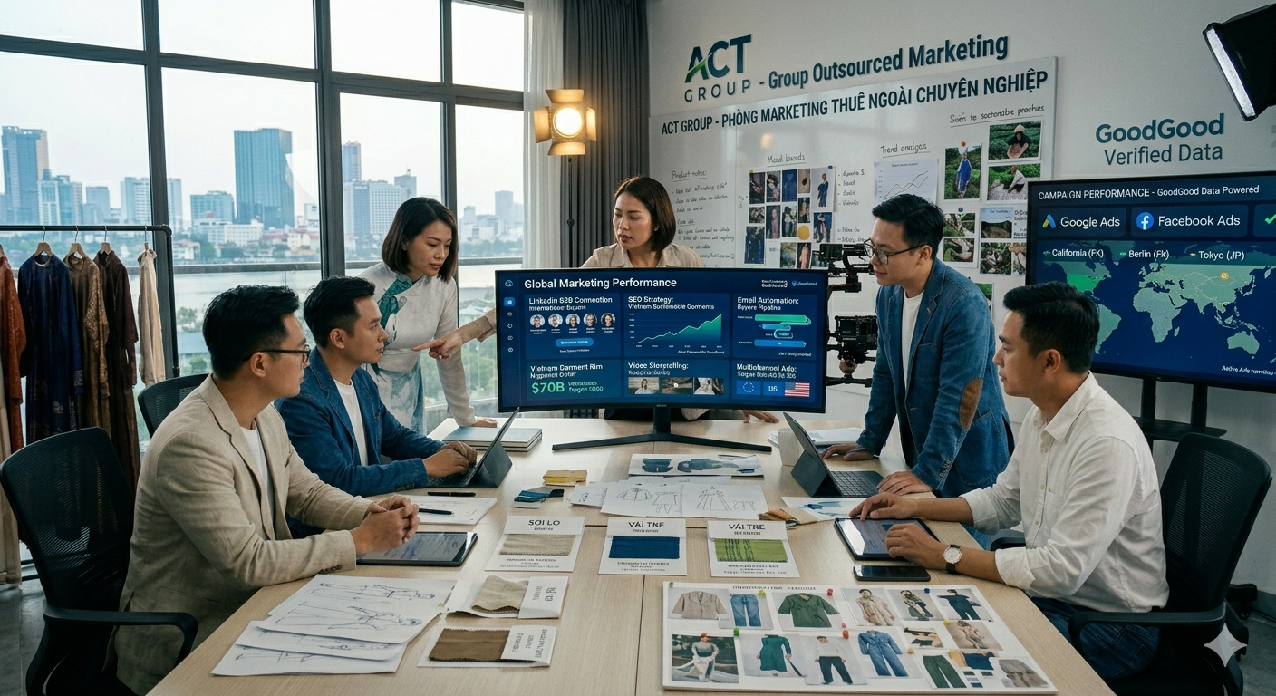 Giải pháp Marketing Online toàn diện cho ngành dệt may: Từ công xưởng gia công đến thương hiệu tỷ đô
